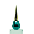 Unique 10ml 15ml Green Glass Empty Gel Nail Polish Bottle With Brush