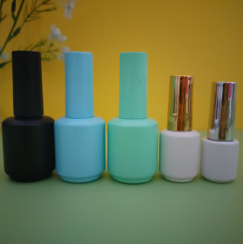 Oem 10ml 15ml মিনি নেইল পলিশ বোতল প্রসাধনী গ্লাস ইউভি জেল স্টক ব্রাশ সহ